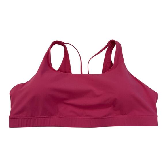 Athleta Women's Exhale Sports Bra D-DD+ Salvia Pink Size 3X Wireless Strappy - Picture 4 of 7